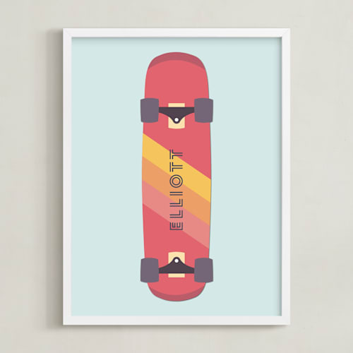 This is a cherry personalized art for kids by David Michuki called skateboard