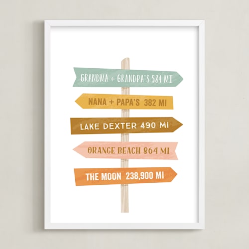 This is a sunset personalized art for kids by Laura Hankins called near or far