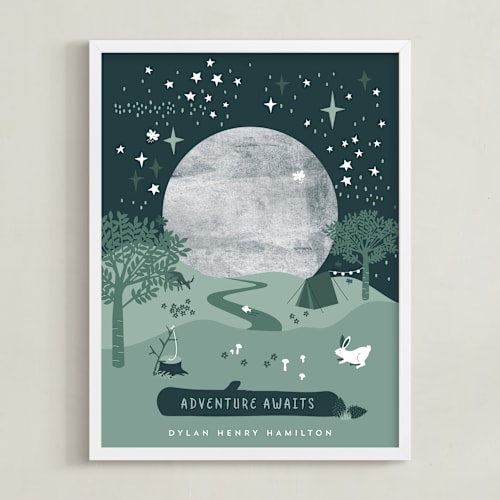 This is a seafoam personalized art for kids by Corinne Malesic called adventures in nature