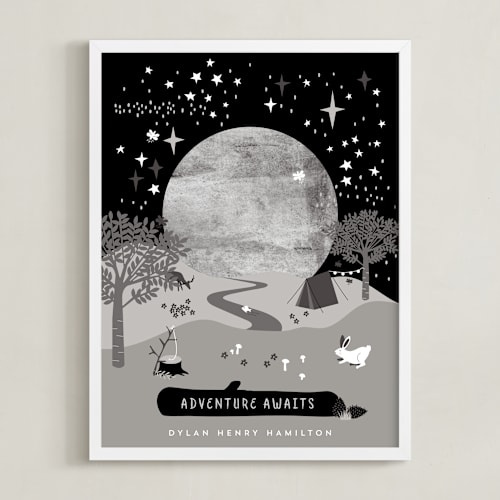 This is a mountain personalized art for kids by Corinne Malesic called adventures in nature