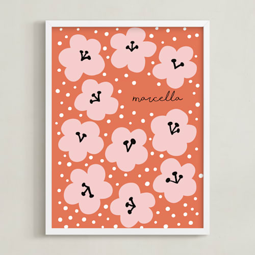 This is a melon personalized art for kids by Nieves Herranz called marcella