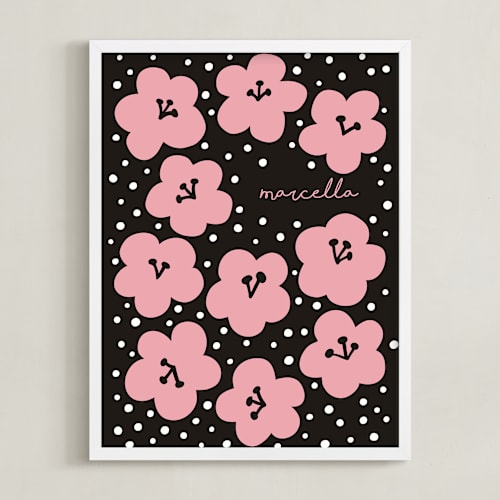 This is a licorice personalized art for kids by Nieves Herranz called marcella
