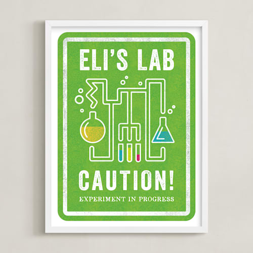 This is a slime personalized art for kids by Robert and Stella called science lab