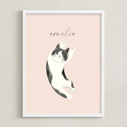 This is a blush personalized art for kids by Vivian Yiwing called feline