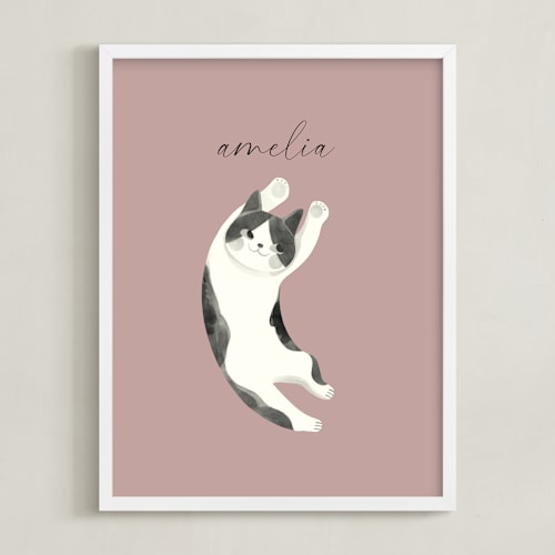 This is a rust personalized art for kids by Vivian Yiwing called feline
