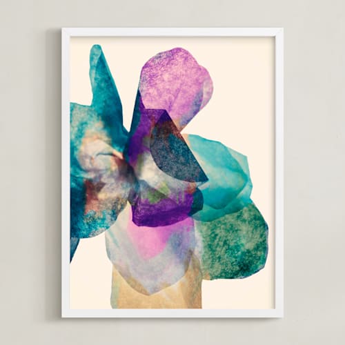 This is a purple kids wall art with standard by Karen Kardatzke called fleur de papier