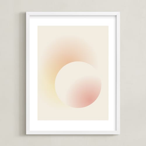 This is a light pink kids wall art by Sarah Lund called light of the sun