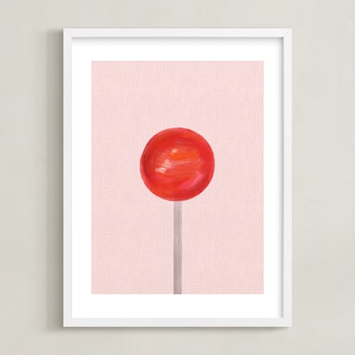 This is a bubblegum kids wall art by Maja Cunningham called lolli pop