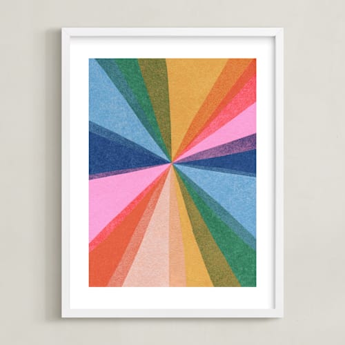 This is a skittles kids wall art by Carrie Moradi called paper kaleidoscope