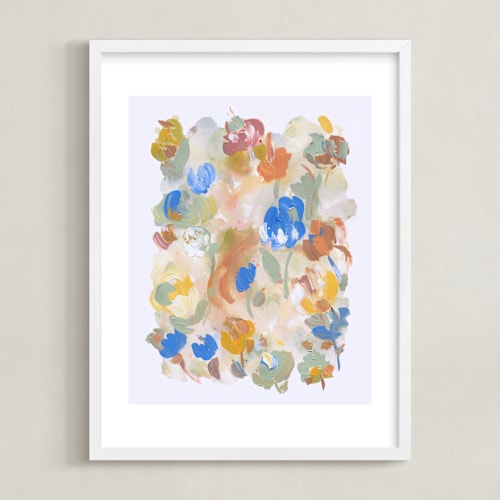This is a cornflower blue kids wall art by Suzanna Toole called cornflower