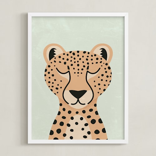 This is a dry grass kids wall art with standard by 2birdstone called cheetah