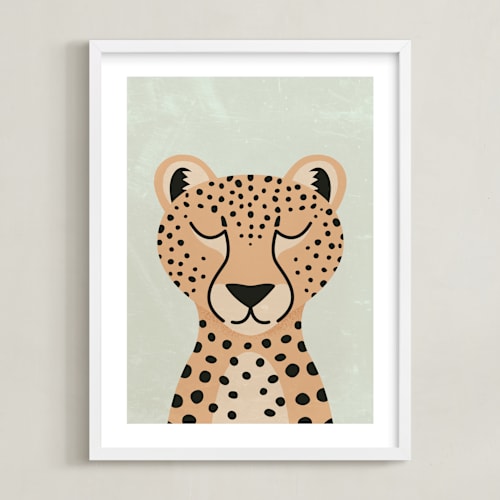 This is a dry grass kids wall art with standard by 2birdstone called cheetah