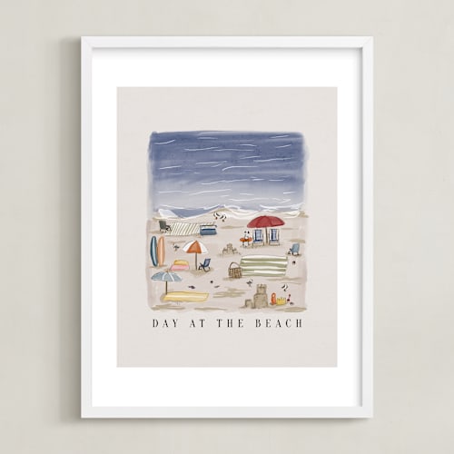 This is a sand kids wall art by Britt Mills called day at the beach