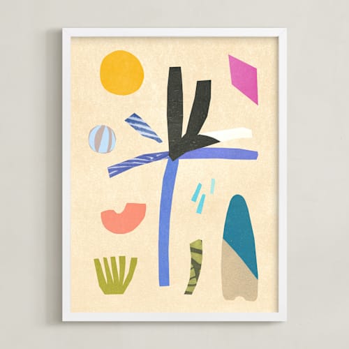 This is a beach kids wall art with standard by Sumak Studio called over the ocean