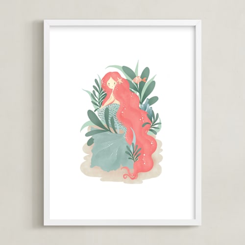 This is a rose kids wall art by Grae called princess of the sea