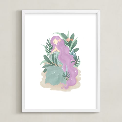 This is a lotus kids wall art by Grae called princess of the sea