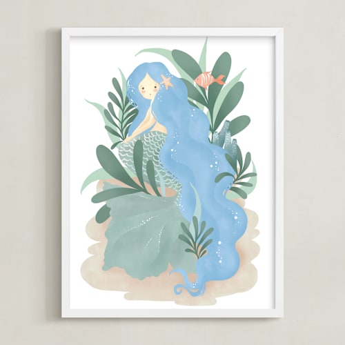 This is a azure kids wall art by Grae called princess of the sea