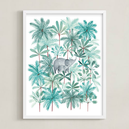 This is a mint kids wall art with standard by Sarah Knight called always together