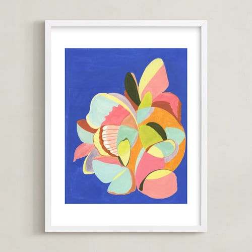 This is a cobalt blue kids wall art by Eunmee Studio called butterfly dream