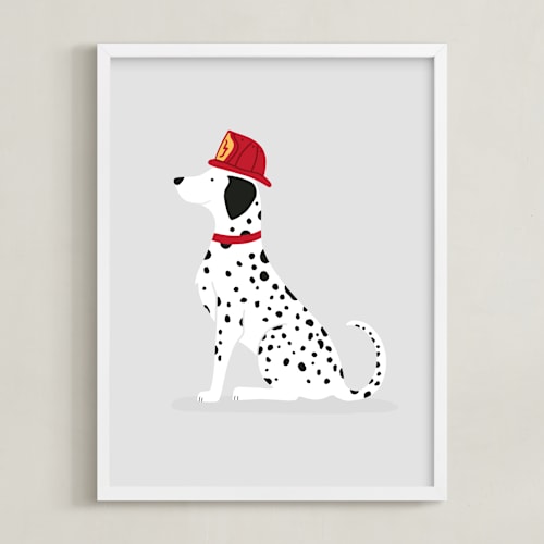 This is a smoke kids wall art by Ashley Presutti Beasley called fire dalmatian