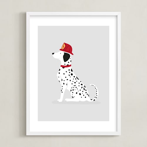 This is a smoke kids wall art by Ashley Presutti Beasley called fire dalmatian