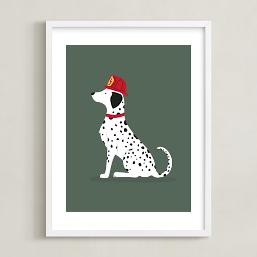 This is a army kids wall art by Ashley Presutti Beasley called fire dalmatian