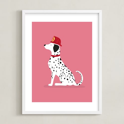 This is a flame kids wall art by Ashley Presutti Beasley called fire dalmatian