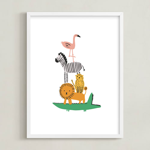 This is a jungle kids wall art by Hudson meet Rose called safari stack