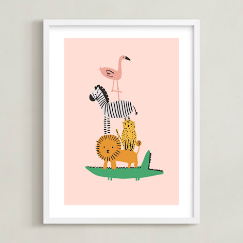 This is a savannah kids wall art by Hudson meet Rose called safari stack