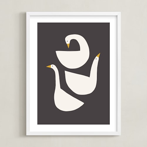 This is a night kids wall art by Betsy Siber called quack stack