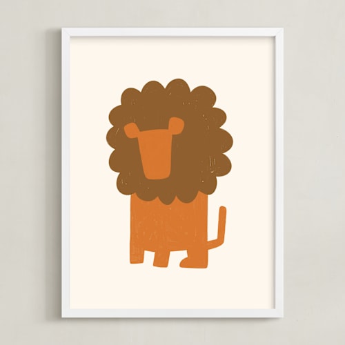 This is a ivory kids wall art with standard by JeAnna Casper called safari 1