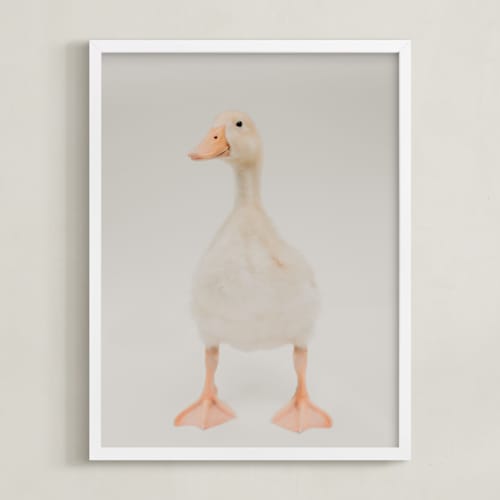 This is a sand stone taupe kids wall art by Alicia Abla called quack quack