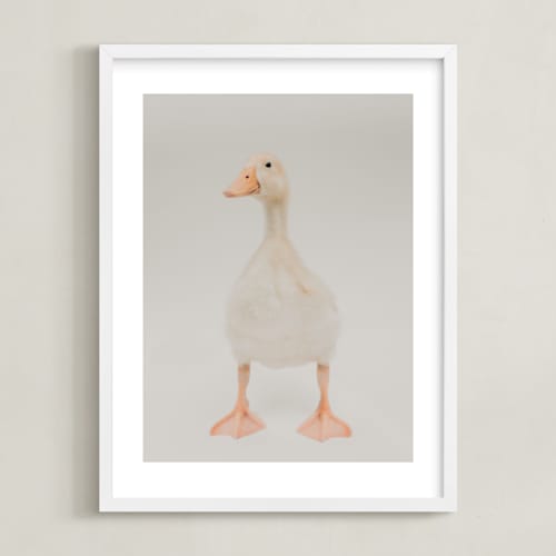 This is a sand stone taupe kids wall art by Alicia Abla called quack quack