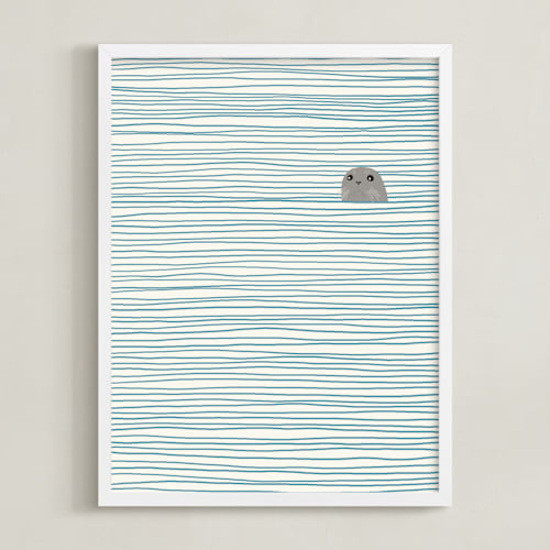 This is a white background kids wall art with standard by Jorey Hurley called seal