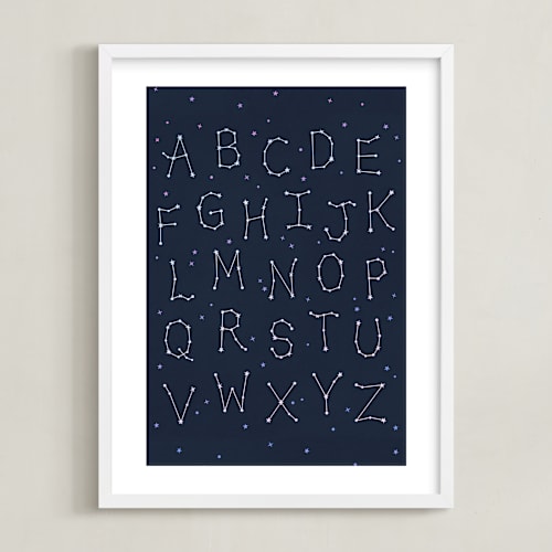 This is a night kids wall art by McKenna Sato called it's written in the stars