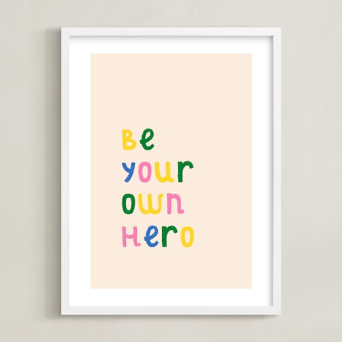 This is a lemon kids wall art by Iveta Angelova called be your own hero