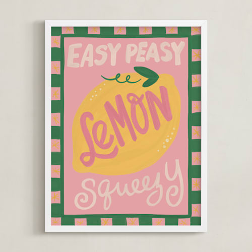 This is a pink lemonade kids wall art with standard by Jenna Holcomb called piccole gioie 3
