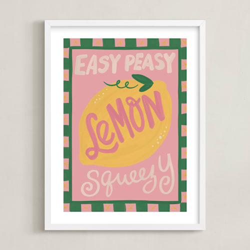 This is a pink lemonade kids wall art with standard by Jenna Holcomb called piccole gioie 3