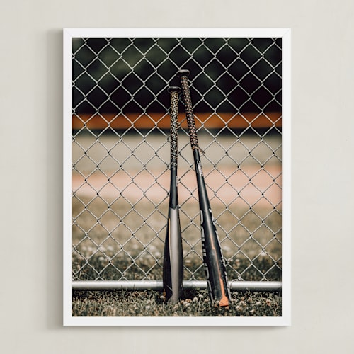 This is a olive green kids wall art by Janet Cruz called for the big game 3