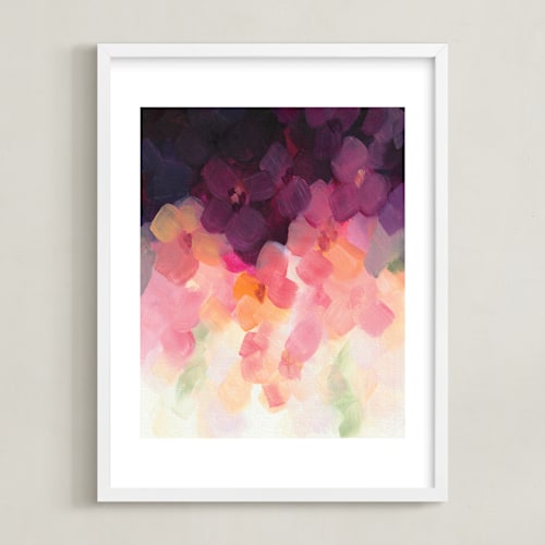 This is a peach kids wall art by Holly Whitcomb called peach blossom