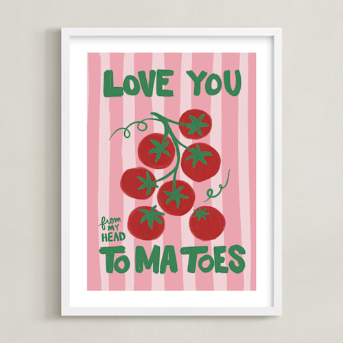 This is a tomato kids wall art with standard by Jenna Holcomb called piccole gioie 2