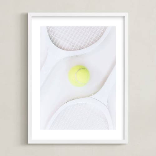 This is a wimbledon white kids wall art by Alicia Abla called deuce