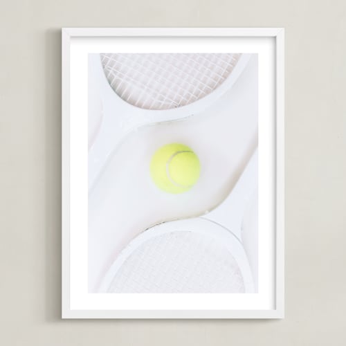 This is a wimbledon white kids wall art by Alicia Abla called deuce