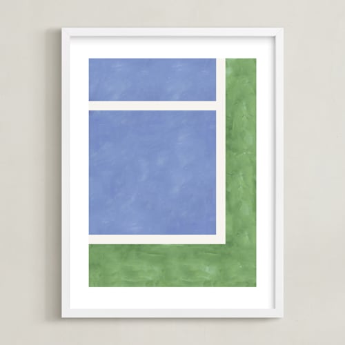 This is a blue deuce kids wall art by Alicia Abla called your serve 2