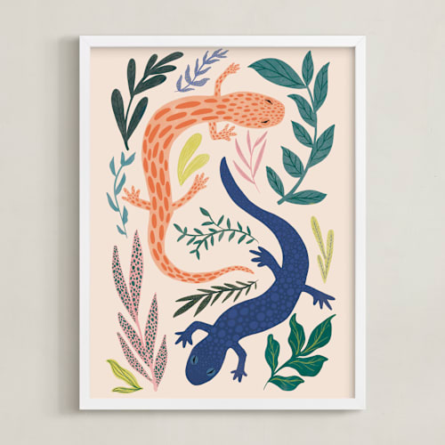 This is a peach kids wall art with standard by Megan Zang called ever changing