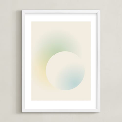 This is a light blue kids wall art by Sarah Lund called light of the moon