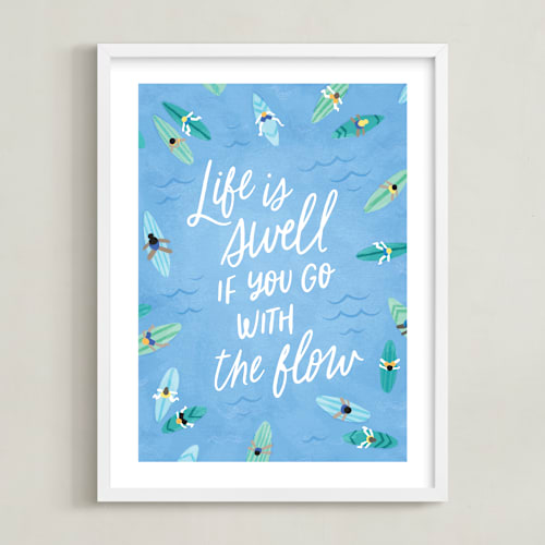 This is a ocean kids wall art by Jessie Steury called life is swell