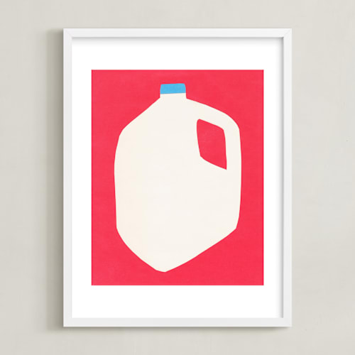 This is a cherry kids wall art by Elliot Stokes called two percent milk