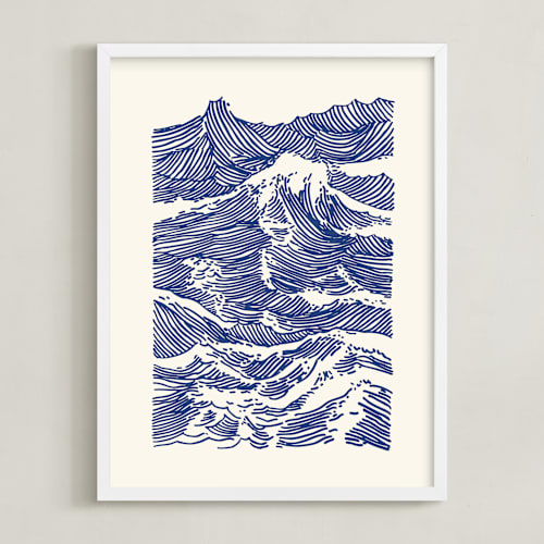 This is a ultramarine kids wall art with standard by Kym Fulmer called catch a wave