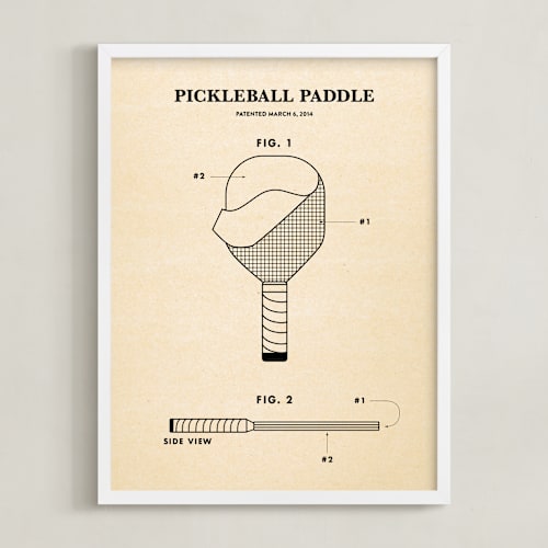 This is a backhand black kids wall art with standard by Jayne Alfieri called pickleball posters 2